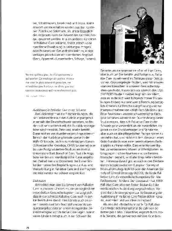 Vorschauseite 3: Bestandsaufnahme zur Situation von Palliative Care in der Schweiz