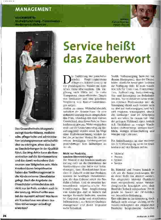 Vorschauseite 1: Service heißt das Zauberwort