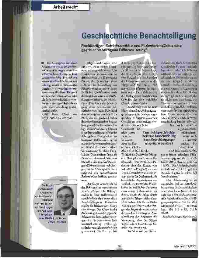 Vorschauseite 1: Geschlechtliche Benachteiligung