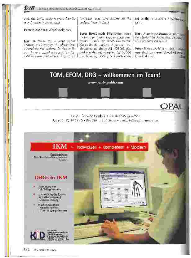 Vorschauseite 3: Medicine has improved since the introducction of DRG