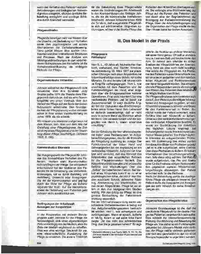 Vorschauseite 5: Pflegemodelle in der Praxis - 9. Folge: Dorothy Johnson Das Verhaltenssystemmodell für die Pflege
