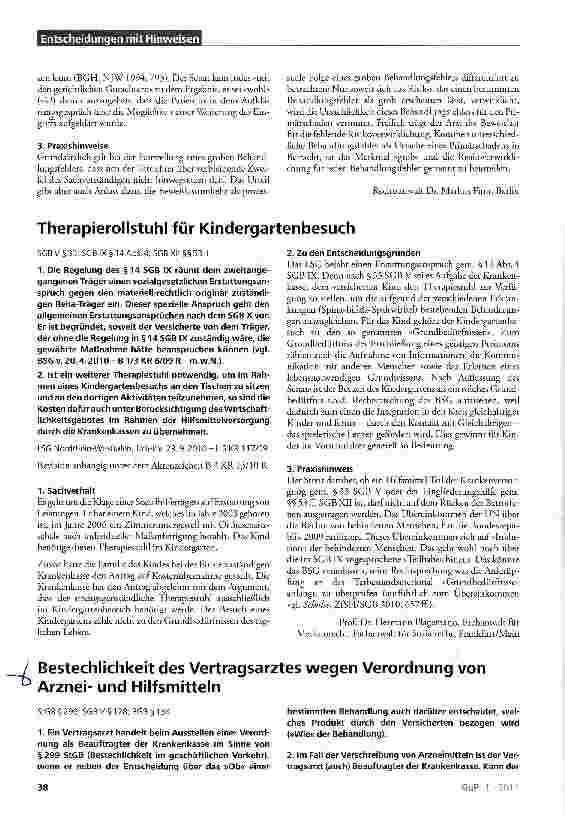 Vorschauseite 1: Bestechlichkeit des Vertragsarztes wegen Verordnung von Arzneiund Hilfsmitteln
