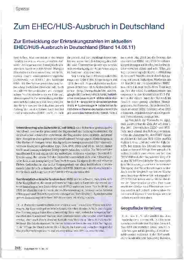 Vorschauseite 1: Zum EHEC/HUS-Ausbruch in Deutschland