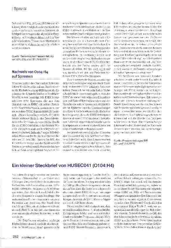 Vorschauseite 5: Zum EHEC/HUS-Ausbruch in Deutschland
