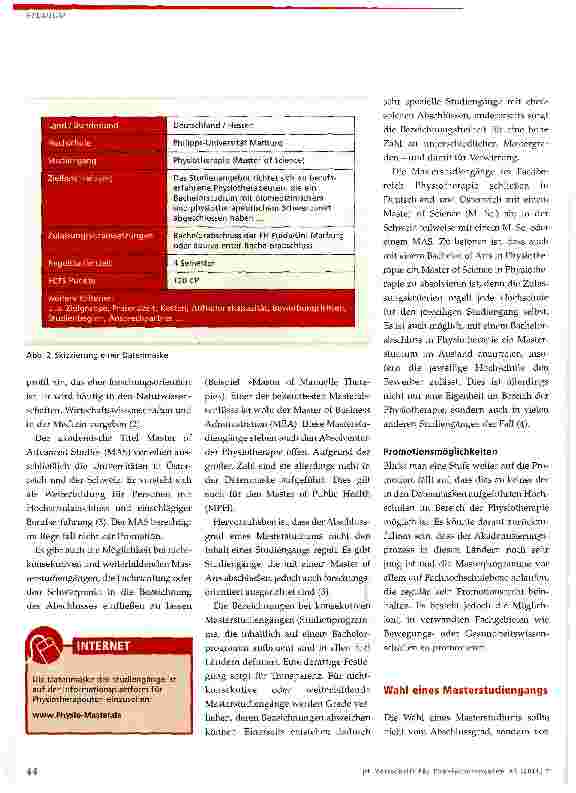 Vorschauseite 3: Mastergrade im deutschsprachigen Raum