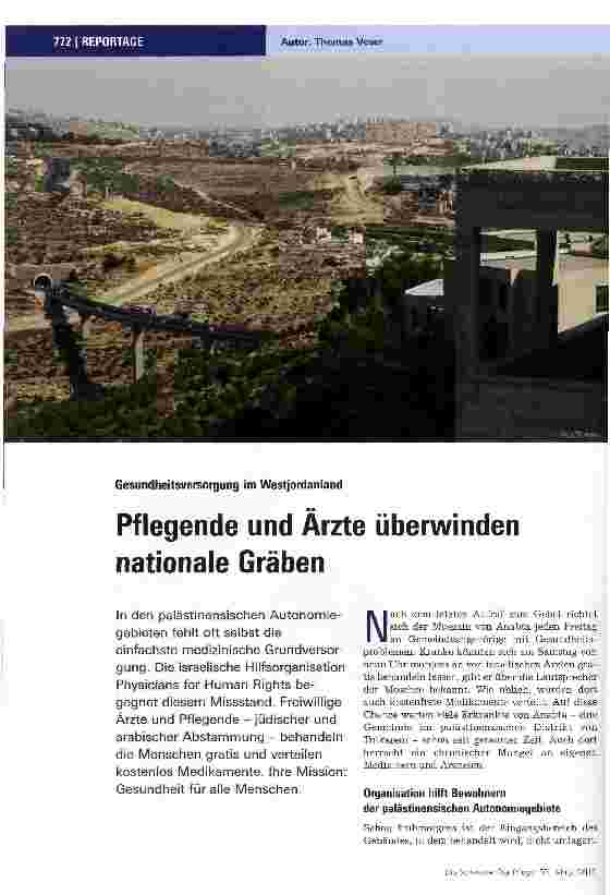 Vorschauseite 1: Pflegende und Arzte überwinden nationale Gräben