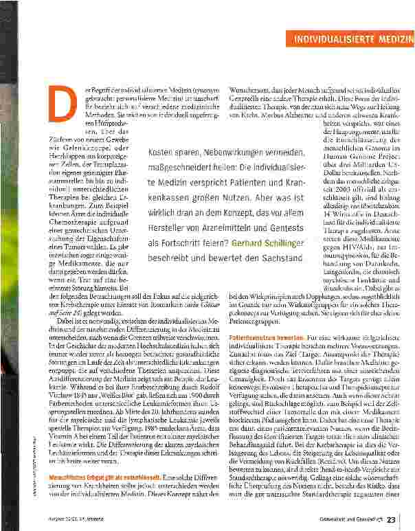Vorschauseite 2: Pille nach Maß: