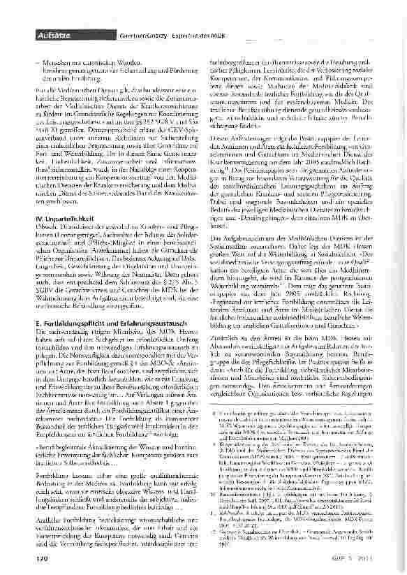 Vorschauseite 5: Zum Sachverständigenstatus im Medizinischen Dienst der Krankenversicherung am Beispiel des MDK Hessen