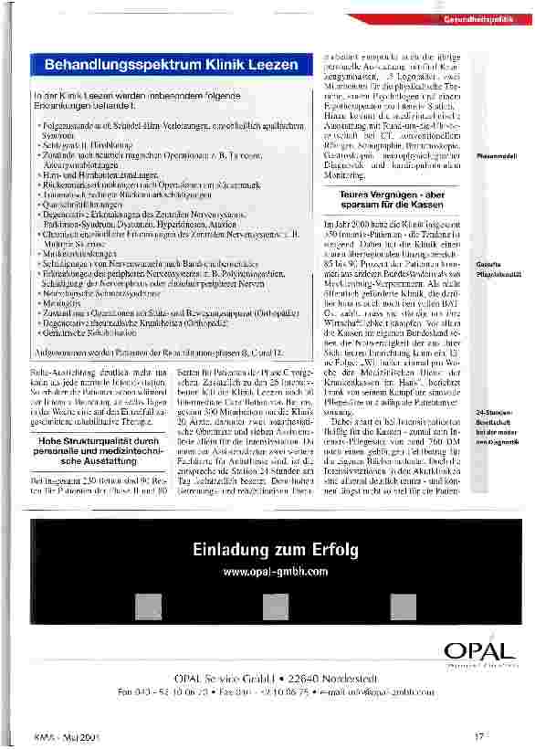 Vorschauseite 2: Wachsen Rehabilitation und Akutmedizin zusammen?