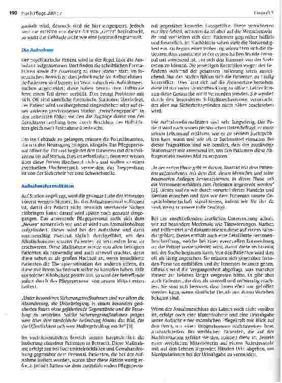 Vorschauseite 2: Die Aufnahme eines Patienten im Maßregelvollzug