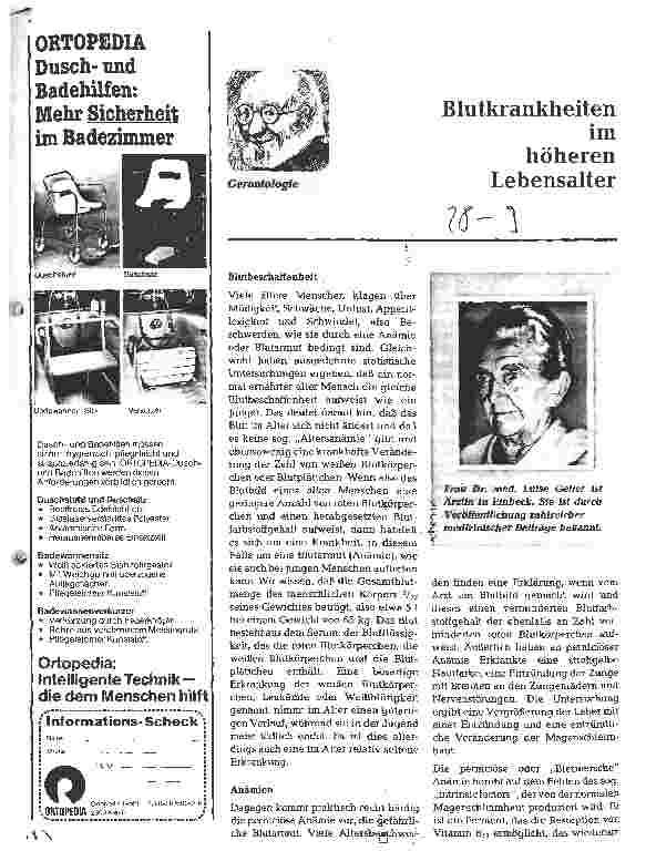 Vorschauseite 1: Blutkrankheiten im höheren Lebensalter