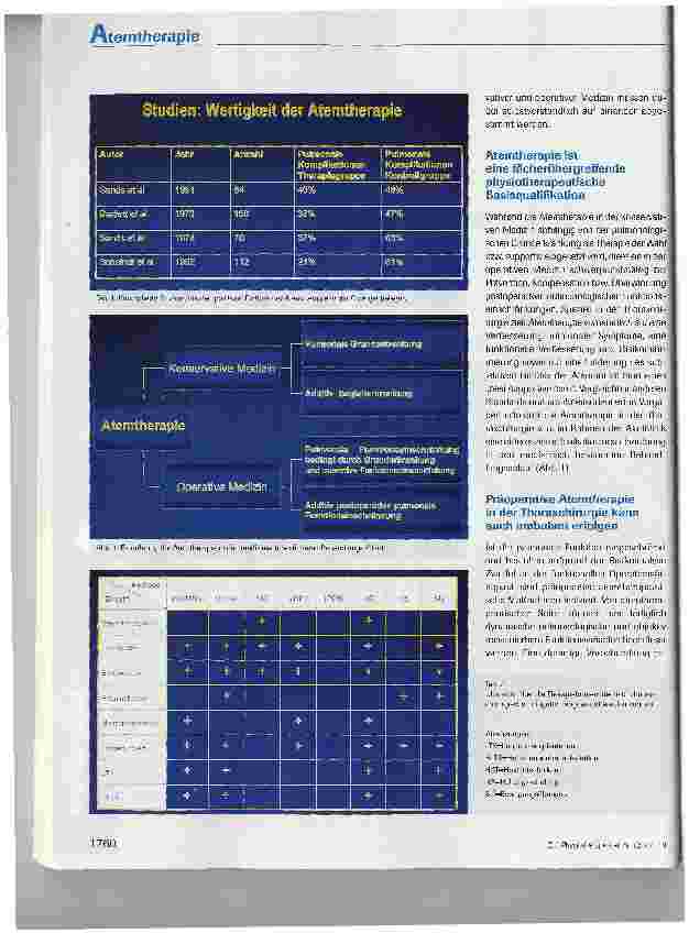 Vorschauseite 2: Besonderheiten physiotherapeutischer Atemtherapie in der Akutklinik: Thoraxchirurgie