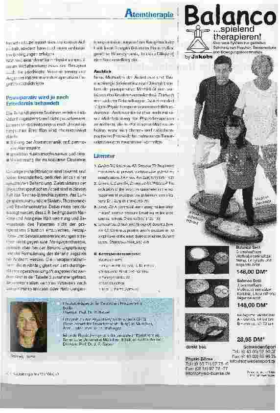 Vorschauseite 3: Besonderheiten physiotherapeutischer Atemtherapie in der Akutklinik: Thoraxchirurgie