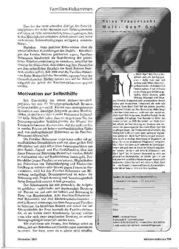 Vorschauseite 2: 20 JAHRE Familien-HebammenERFAHRUNGEN AUS EINEM MODELLPROJEKT