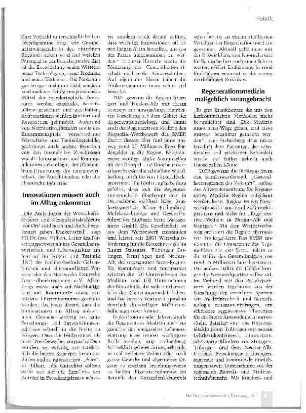 Vorschauseite 2: Gelebte Gesundheitswirtschaft