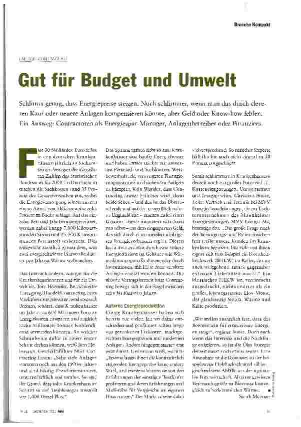 Vorschauseite 1: Gut für Budget und Umwelt
