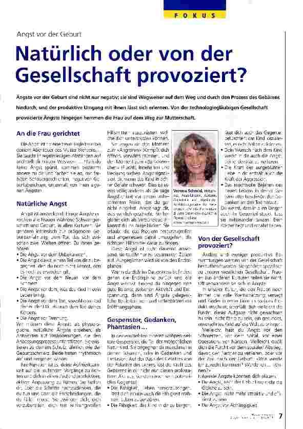 Vorschauseite 1: Natürlich oder von der Gesellschaft provoziert?
