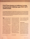 Vorschauseite 1: Entwurf eines Gesetzes zur Aufklärung, Beratung und Impfung aller Volljährigen gegen SARS-CoV-2 (SARSCovImpfG)
