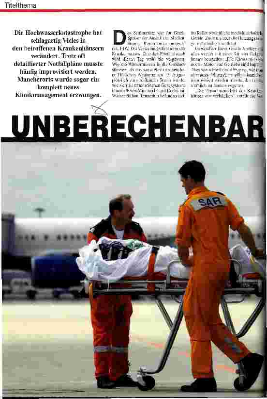 Vorschauseite 1: Hochwasser: Unberechenbar
