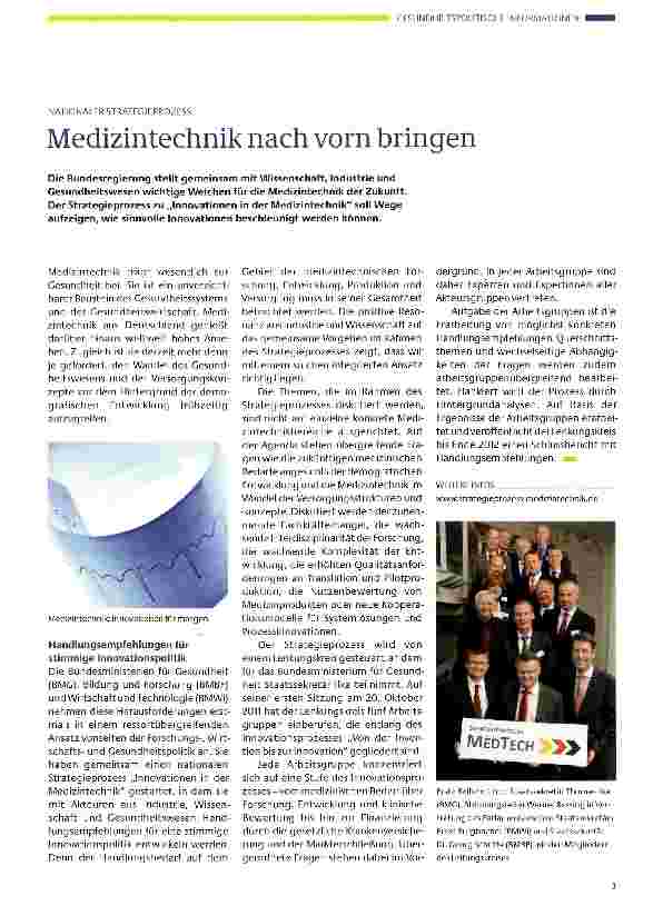 Vorschauseite 1: Medizintechnik nach vorn bringen