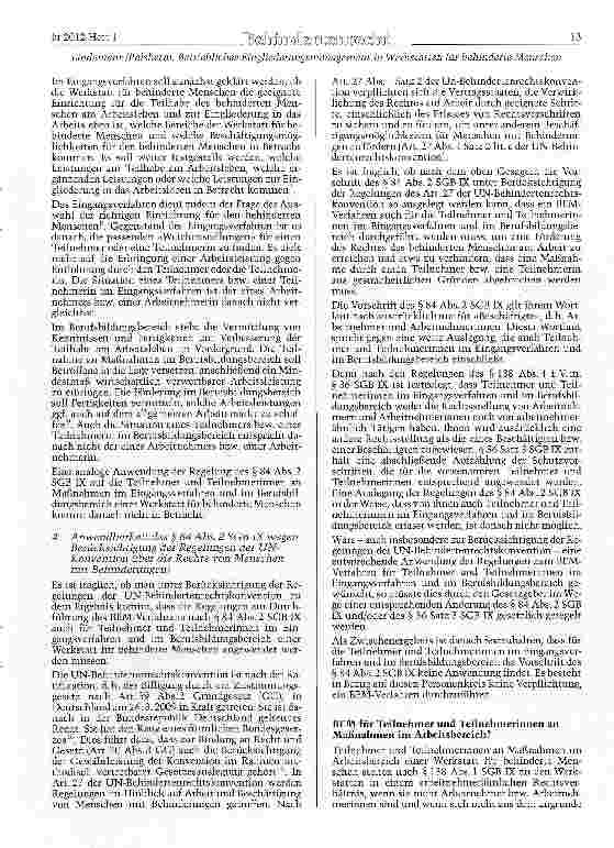 Vorschauseite 3: Betriebliches Eingliederungsmanagement in Werkstätten für behinderte Menschen