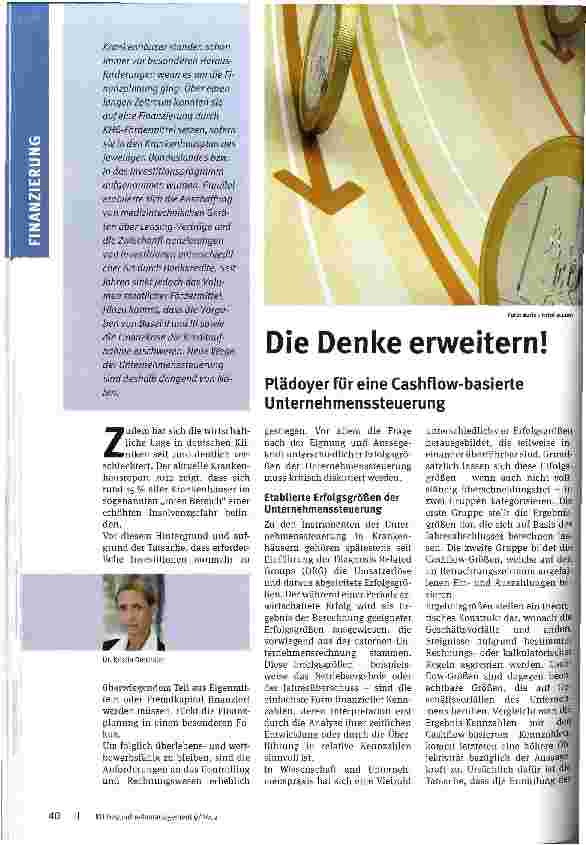 Vorschauseite 1: Die Denke erweiternPlädoyer für eine Cashflow-basierte Unternehmenssteuerung