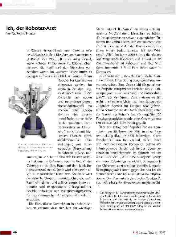 Vorschauseite 1: Ich, der Roboter-Arzt