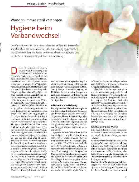 Vorschauseite 1: Hygiene beim Verbandwechsel