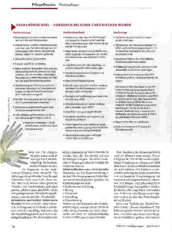 Vorschauseite 2: Hygiene beim Verbandwechsel
