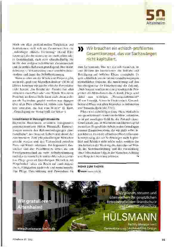 Vorschauseite 3: Ethik und Ökonomie brauchen eine Cesamtstrategie
