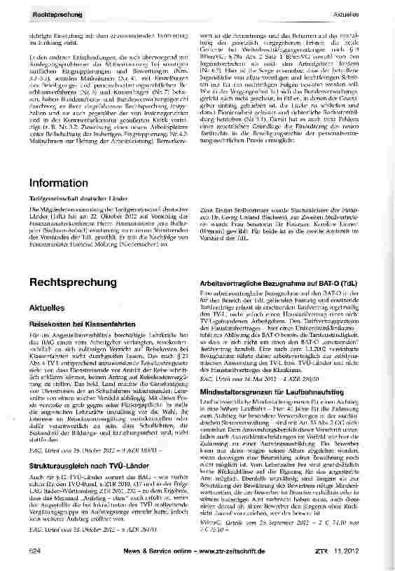 Vorschauseite 1: Aktuelles Reisekosten bei Klassenfahrten