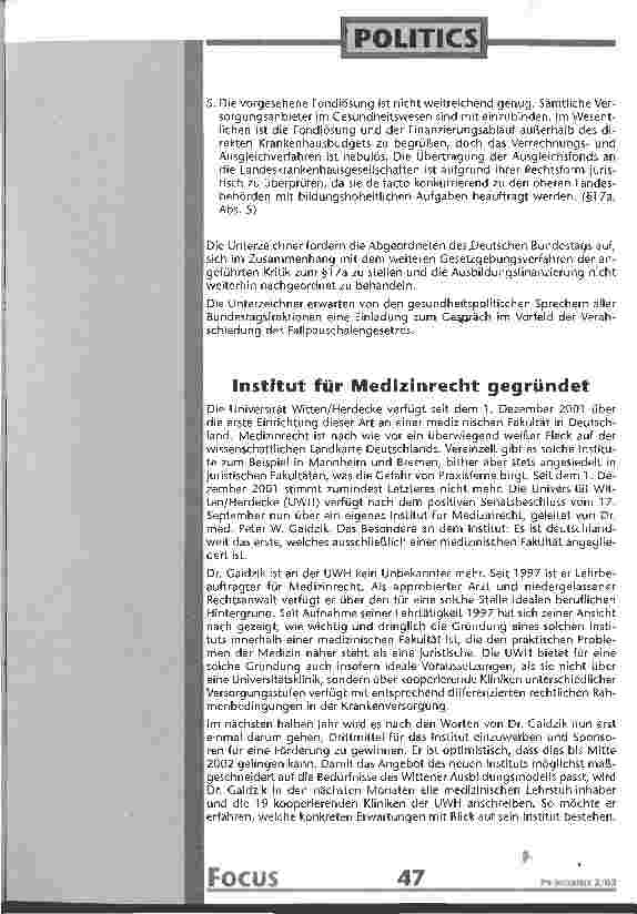 Vorschauseite 2: Neues Krankenhausvergütungssystem: Pflegeausbildungen gefährdet!