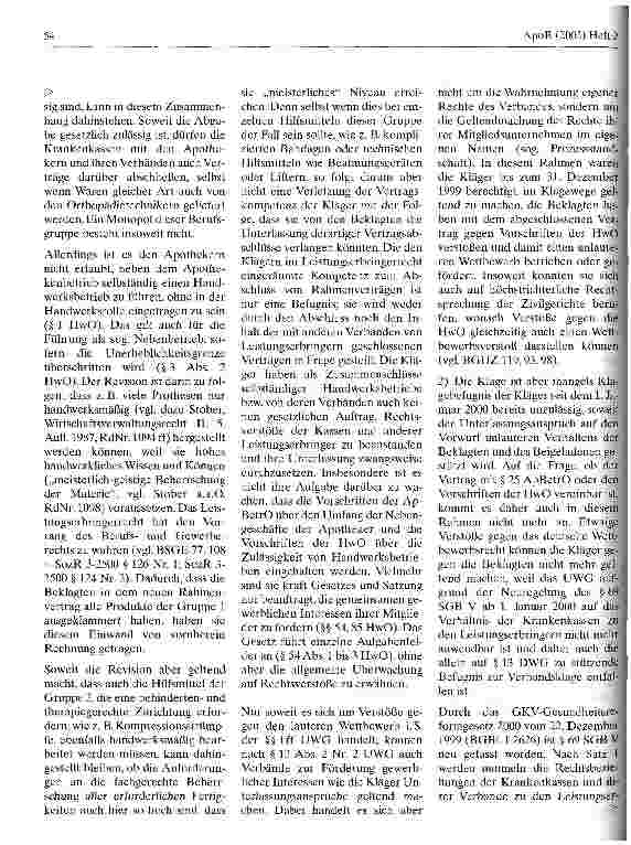 Vorschauseite 5: Apothekenabgabe von Hilfsmitteln (Hilfsmittellieferungsvertrag) Bundessozialgericht - Urteil vom 25. September 2001