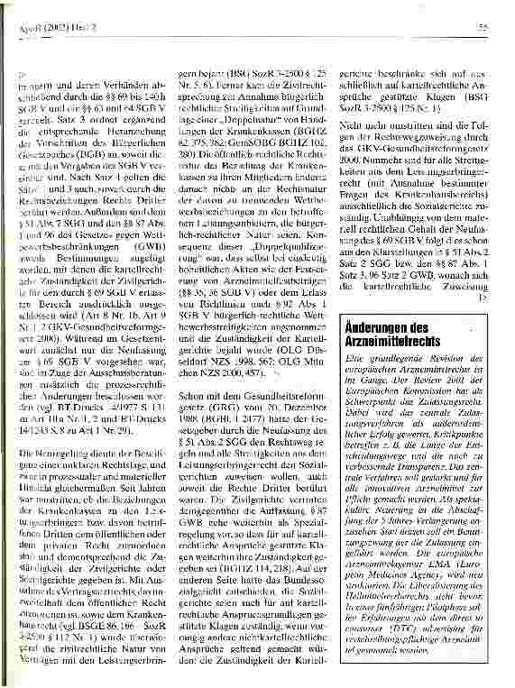 Vorschauseite 6: Apothekenabgabe von Hilfsmitteln (Hilfsmittellieferungsvertrag) Bundessozialgericht - Urteil vom 25. September 2001