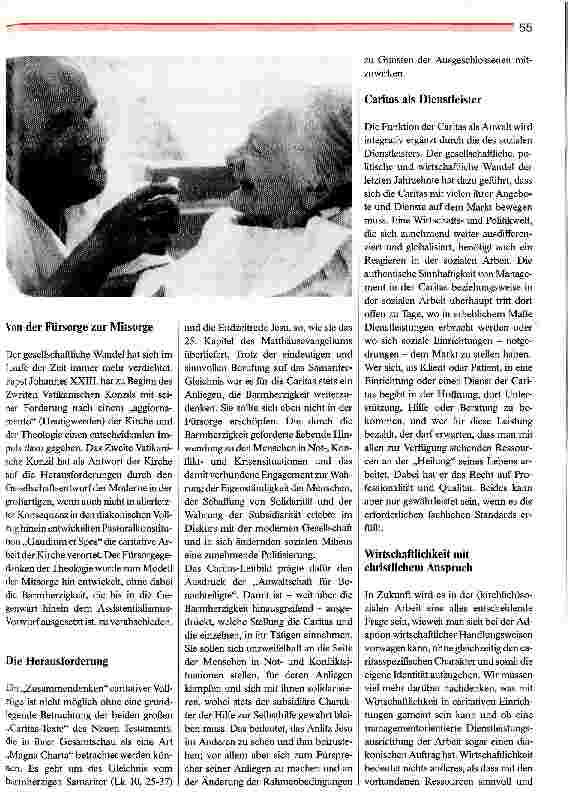 Vorschauseite 2: Wandel erfordert Handeln Caritas und kirchliche Dienste in der modernen Dienstleistungsgesellschaft