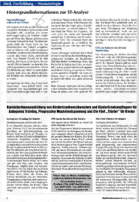 Vorschauseite 1: Hintergrundinformationen zur ST-Analyse Med. Fortbildung - Neonatologie