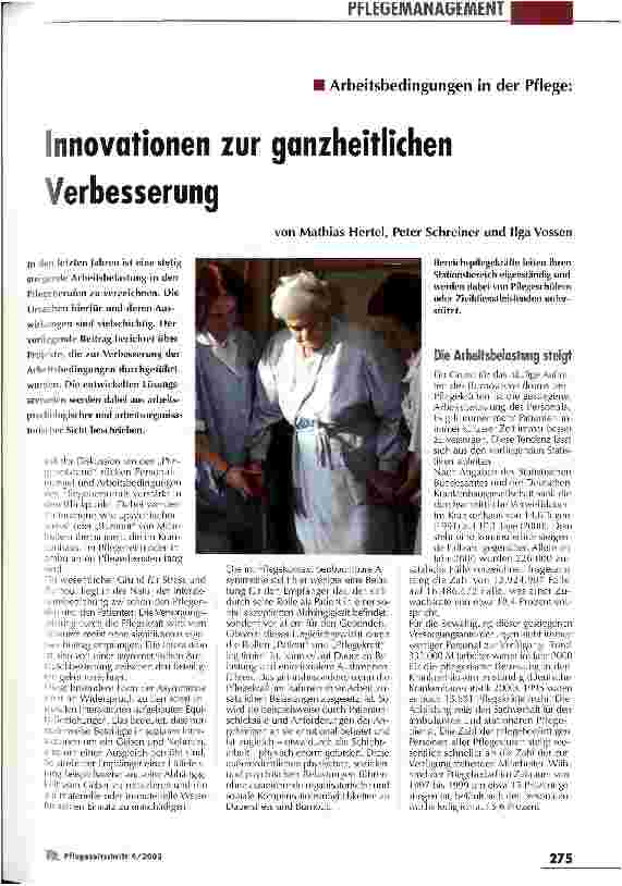 Vorschauseite 1: Innovation zur ganzheitlichen Verbesserung
