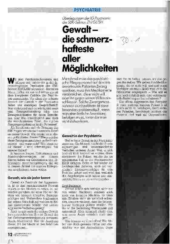 Vorschauseite 1: Gewalt - die schmerzhafteste aller Möglichkeiten
