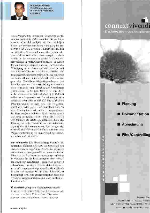 Vorschauseite 2: Kündbar wegen Arbeitszeitbetrug