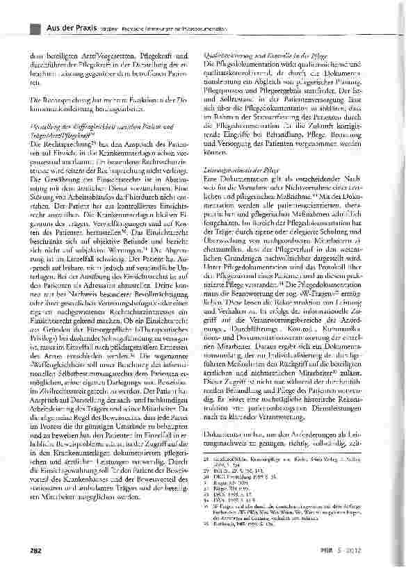 Vorschauseite 4: Rechtliche Anmerkungen zur Pflegedokumentation