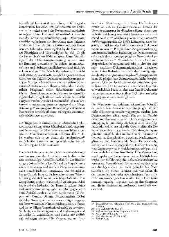 Vorschauseite 5: Rechtliche Anmerkungen zur Pflegedokumentation