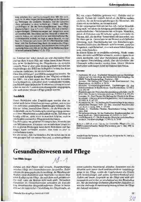 Vorschauseite 1: Gesundheitswesen und Pflege