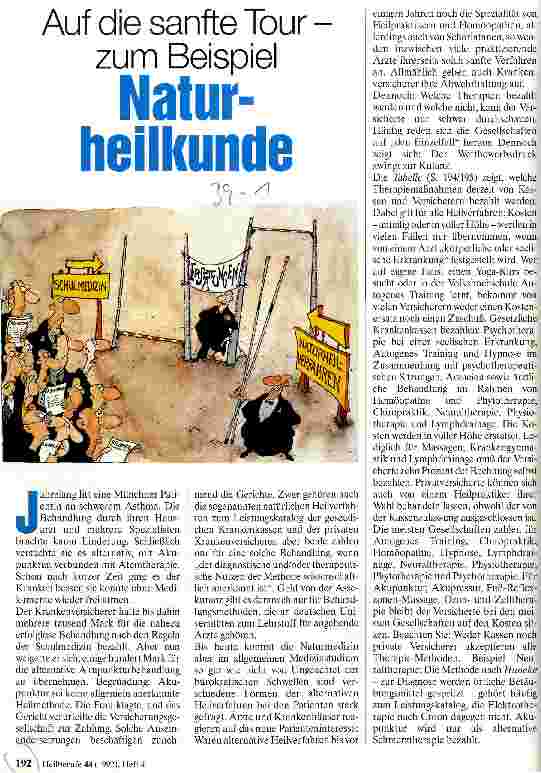 Vorschauseite 1: Auf die sanfte Tour - zum Beispiel Naturheilkunde