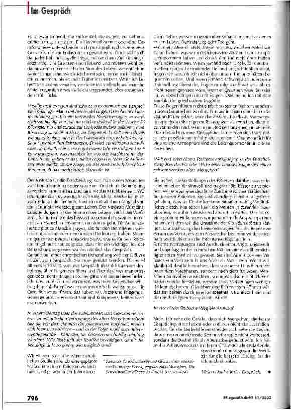 Vorschauseite 2: Wir dürfen nicht Sklaven des Machbaren sein