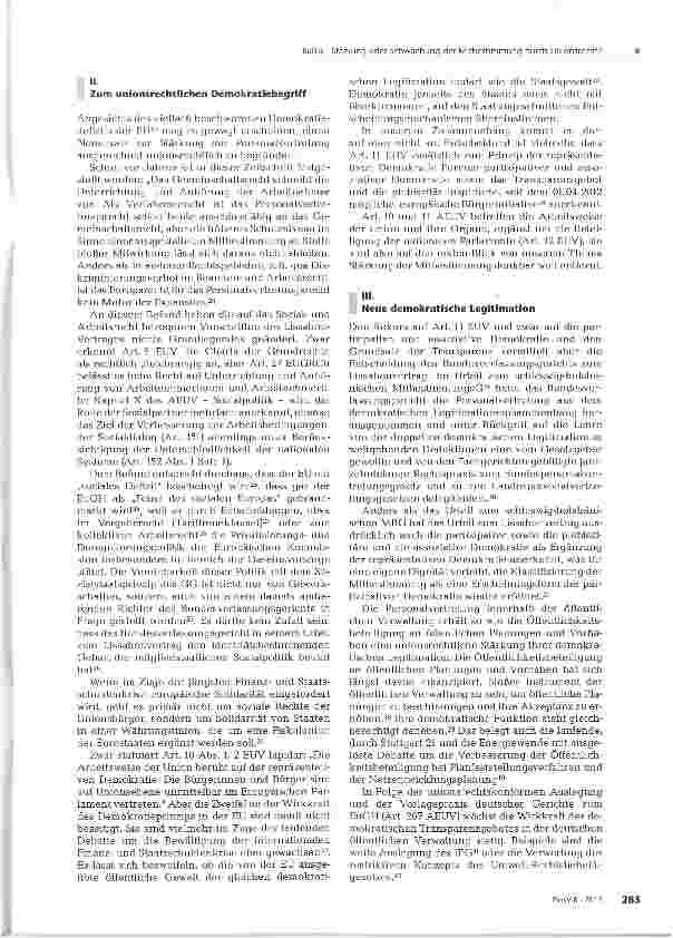 Vorschauseite 2: Stärkung oder Schwächung der Mitbestimmung durch Unionsrecht?