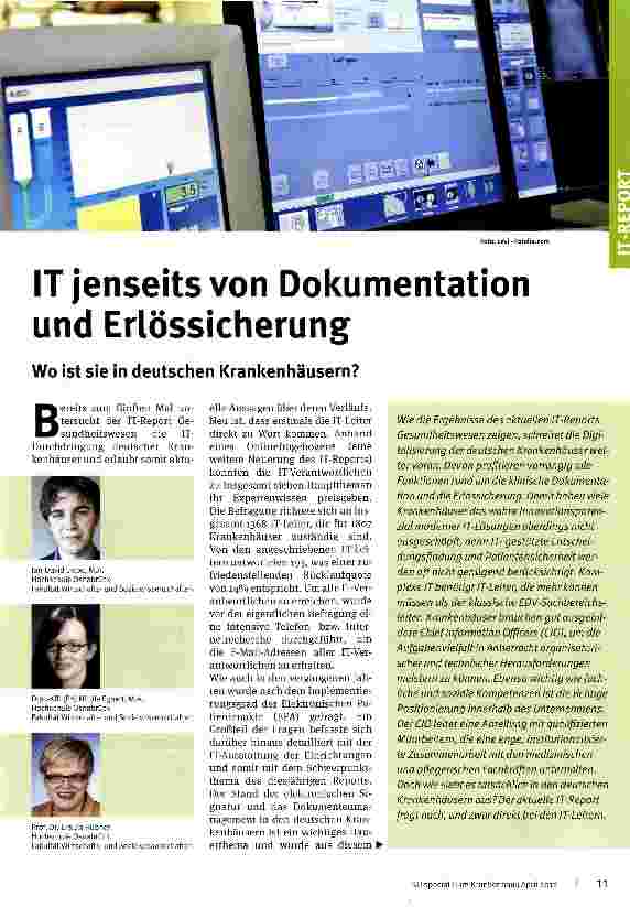 Vorschauseite 1: IT jenseits von Dokumentation und Erlössicherung