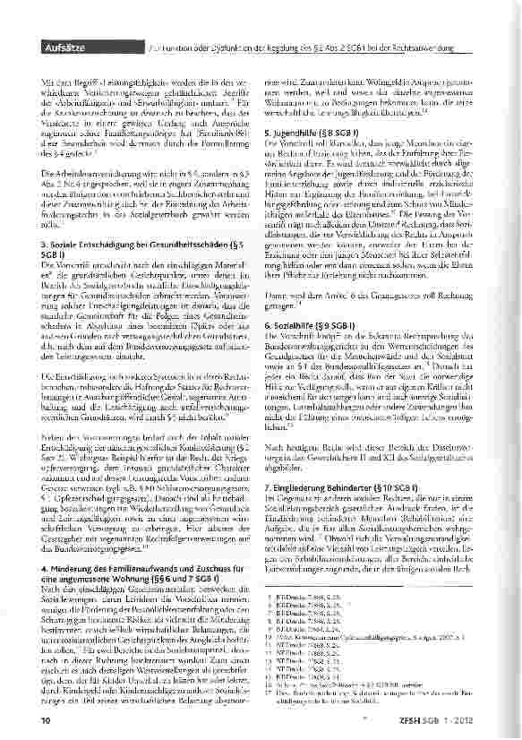Vorschauseite 2: Zur Funktion oder Dysfunktion der Regelung des §2 Abs. 2 SGB I bei der Rechtsanwendung auf der Grundlage des Sozialgesetzbuches
