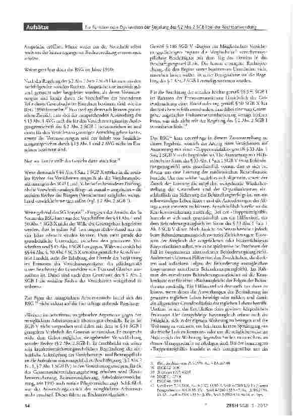 Vorschauseite 6: Zur Funktion oder Dysfunktion der Regelung des §2 Abs. 2 SGB I bei der Rechtsanwendung auf der Grundlage des Sozialgesetzbuches