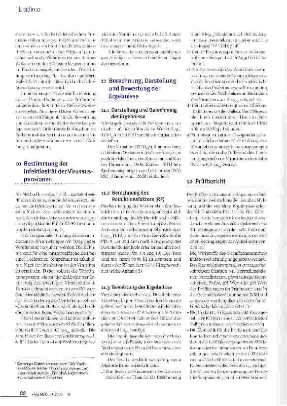 Vorschauseite 5: Quantitative Prüfung der viruziden Wirksamkeit chemischer Desinfektionsmittel auf nicht-porösen Oberflächen