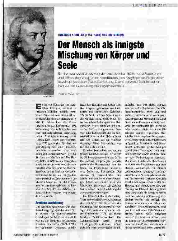 Vorschauseite 1: Der Mensch als innigste Mischung von Körper und Seele
